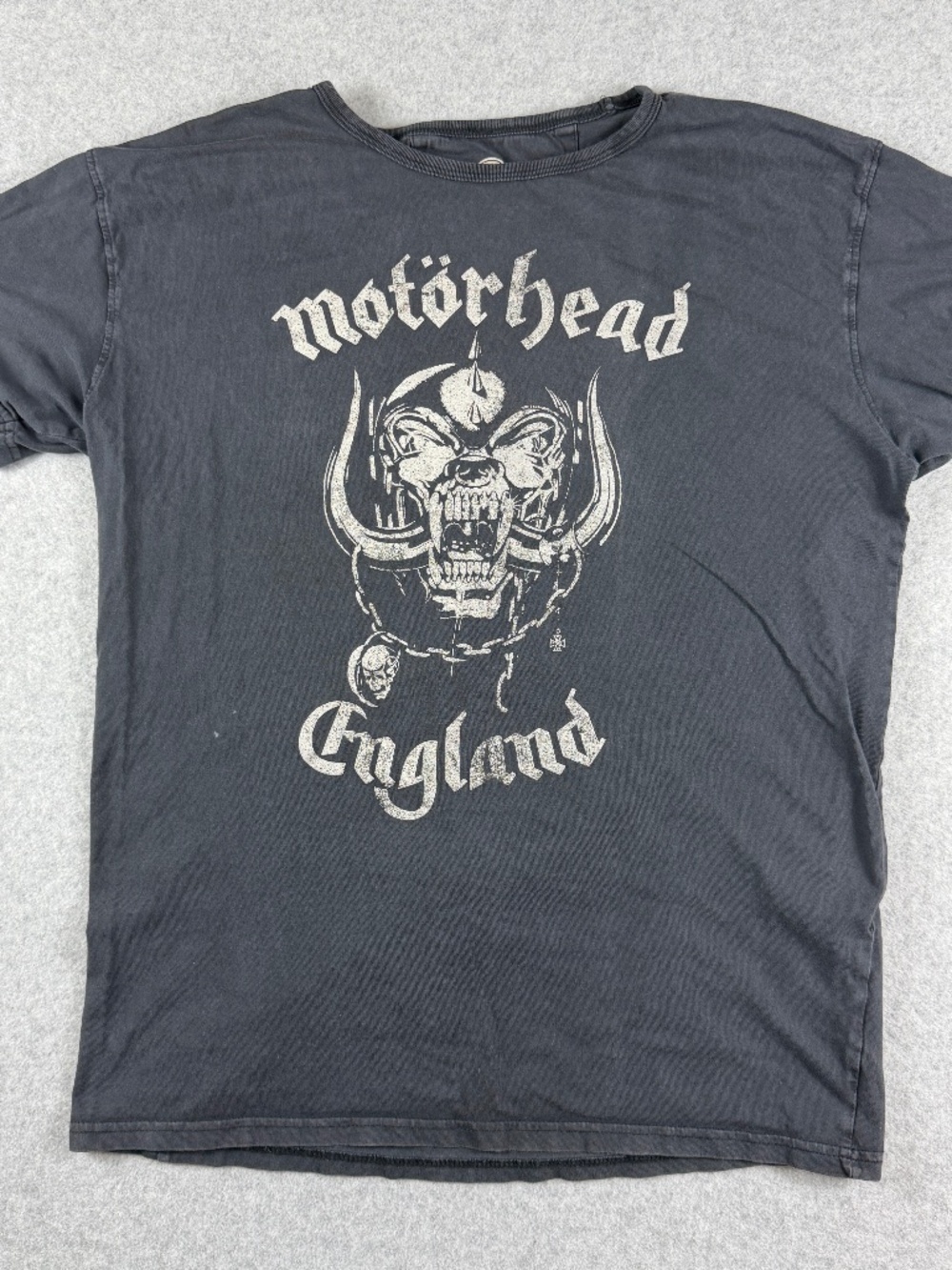 Motorhead England T-Shirt XL Gray Snaggletooth Warpig Global Merch Band Tee